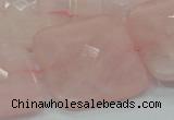 CRQ110 15.5 inches 30*30mm faceted square natural rose quartz beads