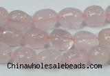 CRQ112 15.5 inches 10*13mm nugget natural rose quartz beads