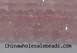 CRQ116 15.5 inches 5*8mm faceted rondelle rose quartz beads