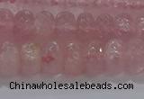 CRQ117 15.5 inches 6*10mm faceted rondelle rose quartz beads