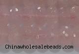 CRQ118 15.5 inches 7*12mm faceted rondelle rose quartz beads