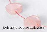 CRQ12 18*19mm pig-shaped A grade natural rose quartz beads