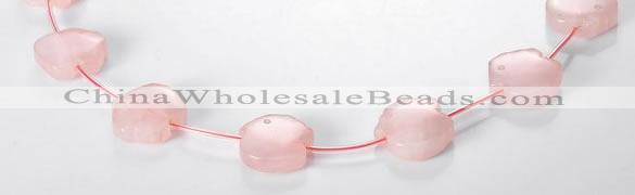 CRQ12 18*19mm pig-shaped A grade natural rose quartz beads