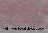 CRQ124 15.5 inches 12mm round natural rose quartz beads wholesale