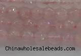 CRQ129 15.5 inches 6mm faceted round natural rose quartz beads