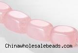 CRQ13 10*14mm cuboid A grade natural rose quartz beads Wholesale