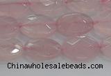 CRQ145 15.5 inches 8*10mm faceted oval natural rose quartz beads