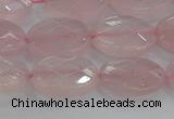 CRQ146 15.5 inches 10*14mm faceted oval natural rose quartz beads