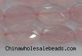 CRQ147 15.5 inches 12*16mm faceted oval natural rose quartz beads
