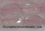 CRQ148 15.5 inches 13*18mm faceted oval natural rose quartz beads