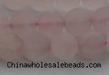 CRQ183 15.5 inches 10mm round matte rose quartz beads wholesale