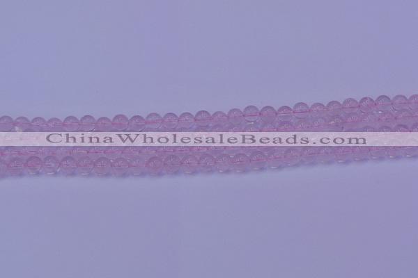 CRQ200 15.5 inches 4mm round Mozambique rose quartz beads