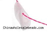 CRQ23 14*35mm daffodilly petal rose quartz beads Wholesale