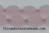 CRQ231 15.5 inches 10*14mm oval rose quartz beads wholesale