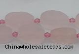 CRQ233 15.5 inches 11*18mm oval rose quartz beads wholesale