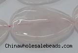 CRQ243 15.5 inches 30*40mm flat teardrop rose quartz beads