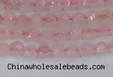 CRQ280 15.5 inches 4mm faceted round rose quartz beads wholesale