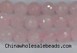 CRQ281 15.5 inches 6mm faceted round rose quartz beads wholesale