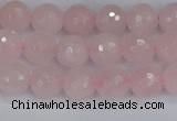 CRQ281 15.5 inches 6mm faceted round rose quartz beads wholesale