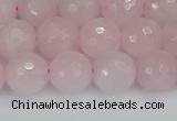 CRQ283 15.5 inches 10mm faceted round rose quartz beads wholesale