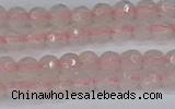 CRQ288 15.5 inches 4mm faceted round rose quartz gemstone beads