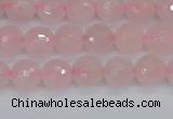 CRQ289 15.5 inches 6mm faceted round rose quartz gemstone beads