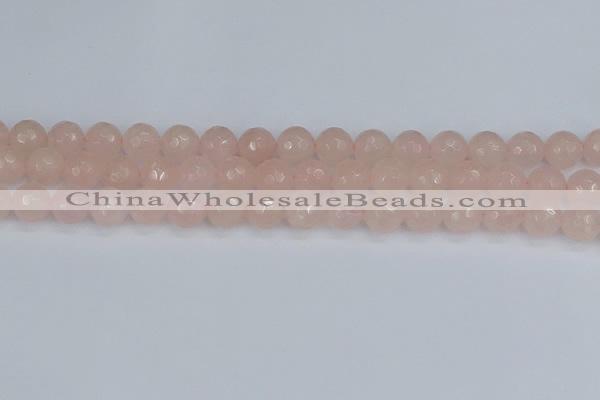 CRQ291 15.5 inches 10mm faceted round rose quartz gemstone beads