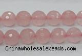 CRQ30 15.5 inches 10mm faceted round natural rose quartz beads