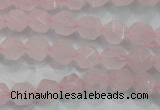 CRQ301 15 inches 8mm faceted nuggets rose quartz beads