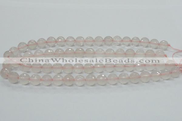 CRQ35 15.5 inches 12mm faceted round natural rose quartz beads