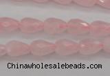 CRQ356 15.5 inches 8*12mm faceted teardrop rose quartz beads