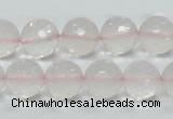 CRQ36 15.5 inches 14mm faceted round natural rose quartz beads