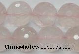 CRQ38 15.5 inches 18mm faceted round natural rose quartz beads