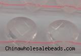 CRQ380 15.5 inches 13*13mm faceted briolette rose quartz beads