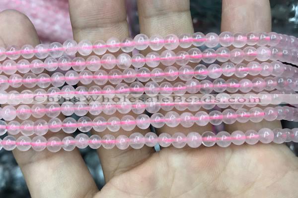 CRQ415 15.5 inches 4mm round rose quartz beads wholesale