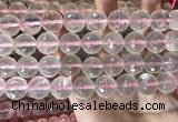 CRQ448 15.5 inches 14mm faceted round rose quartz beads