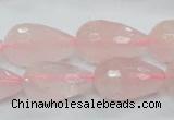 CRQ46 15.5 inches 14*20mm faceted teardrop natural rose quartz beads