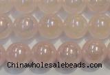 CRQ504 15.5 inches 12mm round AB-color rose quartz beads