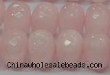 CRQ51 15.5 inches 15*20mm faceted rondelle natural rose quartz beads