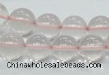 CRQ54 15.5 inches 14mm round natural rose quartz beads wholesale