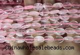 CRQ556 15.5 inches 8*12mm faceted oval rose quartz beads wholesale