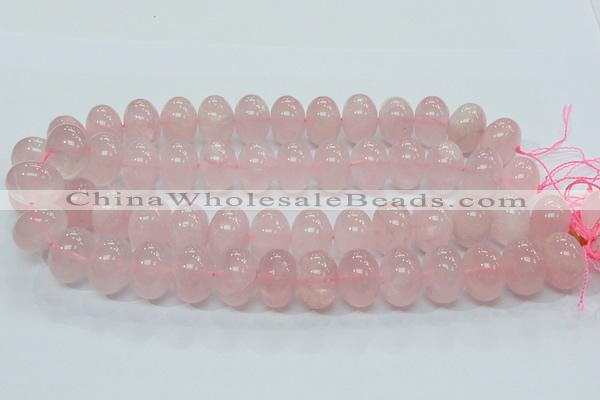 CRQ56 15.5 inches 14*20mm rondelle natural rose quartz beads