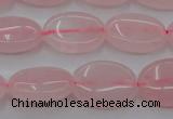 CRQ609 15.5 inches 10*14mm oval rose quartz beads wholesale