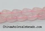 CRQ61 15.5 inches 8*10mm teardrop natural rose quartz beads wholesale