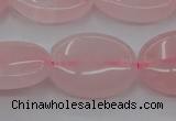 CRQ611 15.5 inches 13*18mm oval rose quartz beads wholesale