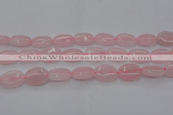 CRQ611 15.5 inches 13*18mm oval rose quartz beads wholesale