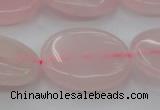 CRQ613 15.5 inches 18*25mm oval rose quartz beads wholesale