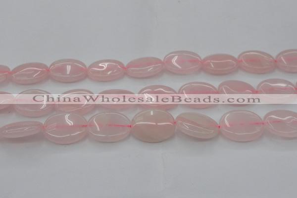 CRQ613 15.5 inches 18*25mm oval rose quartz beads wholesale