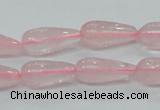 CRQ62 15.5 inches 8*20mm teardrop natural rose quartz beads wholesale