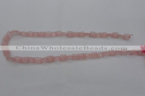 CRQ620 15.5 inches 8*8mm square rose quartz beads wholesale